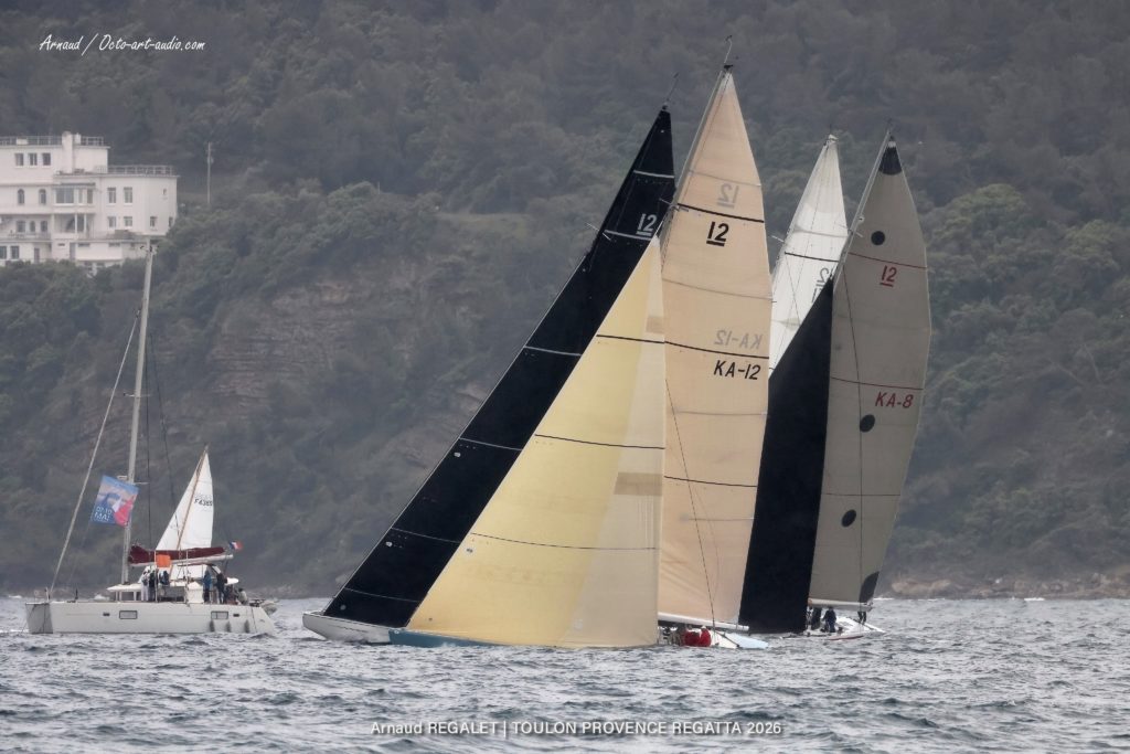 Régate de 12mJI à Toulon avec Kookaburra II (KA-12), Kiwi Magic (KZ-7) et South Austrialia (KA-8) ,France 1 (F-18) lors de la Toulon Provence Regatta 2026