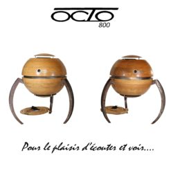 Enceintes OCTO 800 amplifiées stéréo réseaux sculpture design unique Enceintes OCTO 800 amplifiées stéréo réseaux sculpture design unique