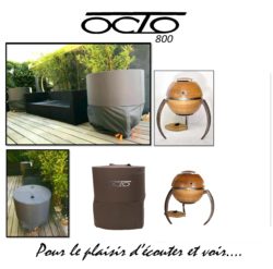 Enceintes OCTO 800 amplifiées stéréo réseaux sculpture art décoration extérieure Enceintes OCTO 800 amplifiées stéréo réseaux sculpture art décoration extérieure