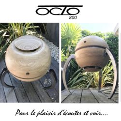 Enceintes OCTO 800 amplifiées stéréo réseaux sculpture art luxe Enceintes OCTO 800 amplifiées stéréo réseaux sculpture art luxe