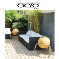 Enceintes OCTO 800 amplifiées stéréo réseaux sculpture acier bois unique au monde Enceintes OCTO 800 amplifiées stéréo réseaux sculpture acier bois unique au monde