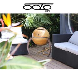 Enceintes OCTO 800 amplifiées stéréo réseaux sculpture acier bois Enceintes OCTO 800 amplifiées stéréo réseaux sculpture acier bois