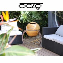 Enceintes OCTO 800 amplifiées stéréo réseaux sculpture acier bois Enceintes OCTO 800 amplifiées stéréo réseaux sculpture acier bois