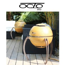 Enceintes OCTO 800 amplifiées stéréo réseaux sculpture acier bois Enceintes OCTO 800 amplifiées stéréo réseaux sculpture acier bois