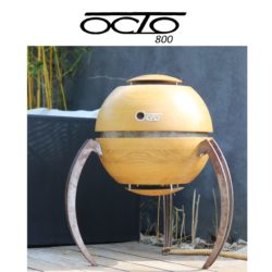 Enceintes OCTO 800 amplifiées stéréo réseaux sculpture acier bois Enceintes OCTO 800 amplifiées stéréo réseaux sculpture acier bois