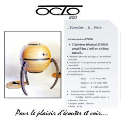 Enceintes OCTO 800 amplifiées stéréo réseaux sculpture art déco Enceintes OCTO 800 amplifiées stéréo réseaux sculpture art déco